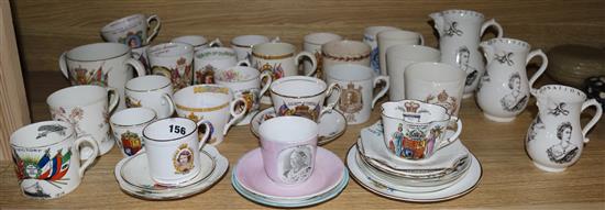 A large collection of 19th/20th century commemorative ceramics